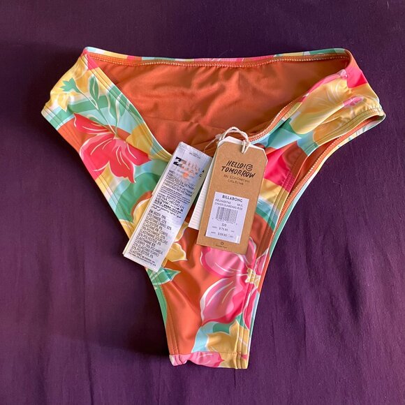 NWT Billabong Chasin Sunbeams High Rise Bikini Bottom size S - Picture 7 of 12